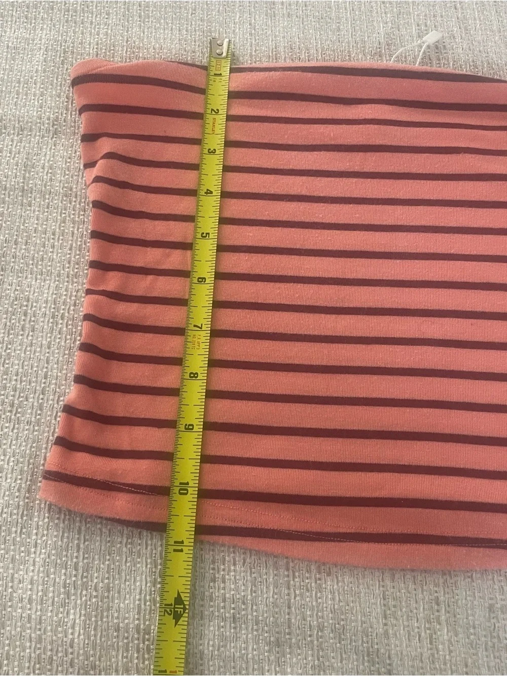 Uncooyee striped tube top wide leg pants 2 piece set XS